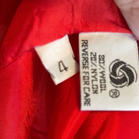 Vintage Herman Kay Petite Wool Blend Coat Red - Picture 3 of 9